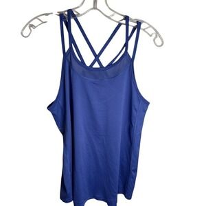 Champion Womens Blue Strappy Back Mesh Athletic‎ Tank Top Small K9762-RA7